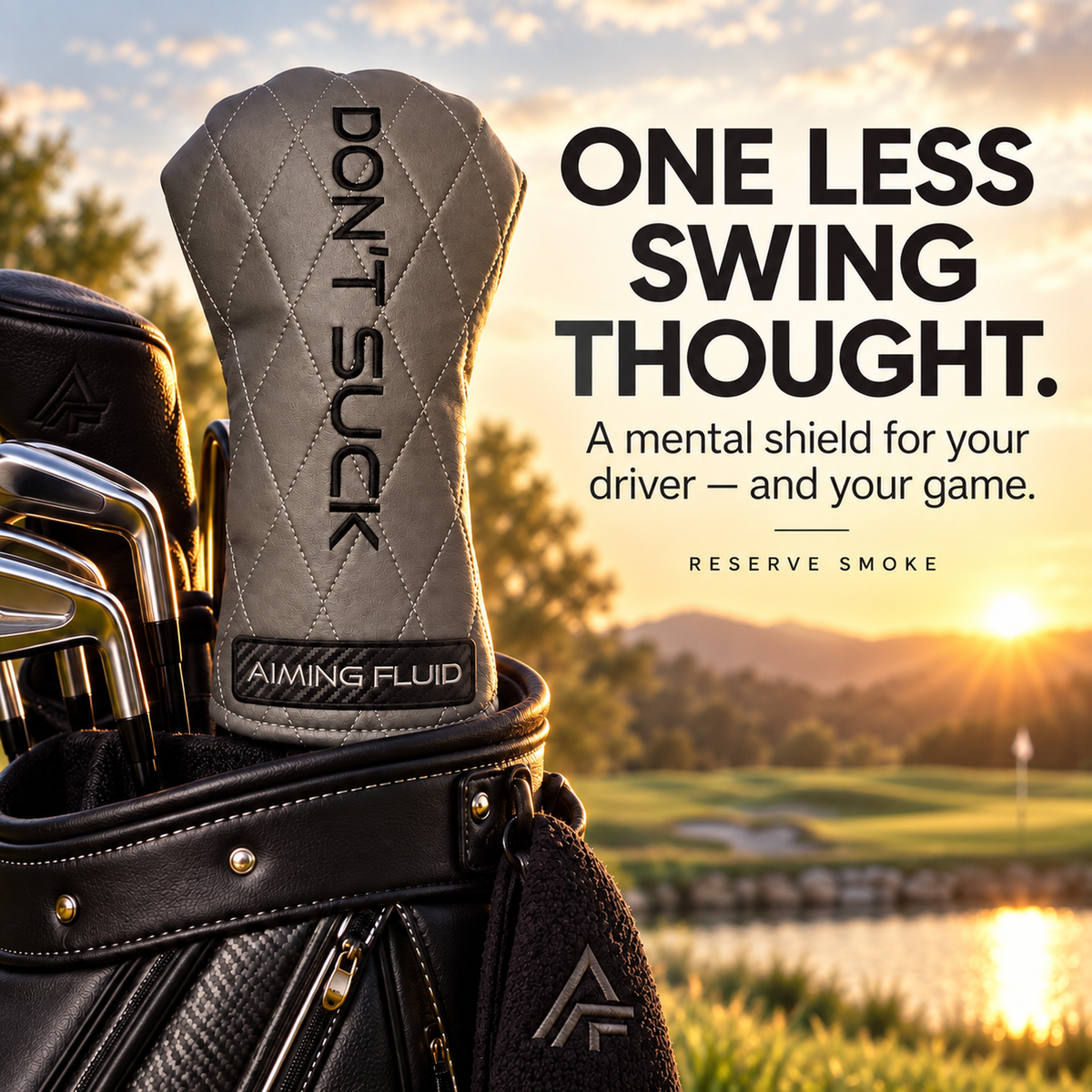 DON'T SUCK™ Reserve — Smoke Driver Headcover (Gunmetal, 460cc)