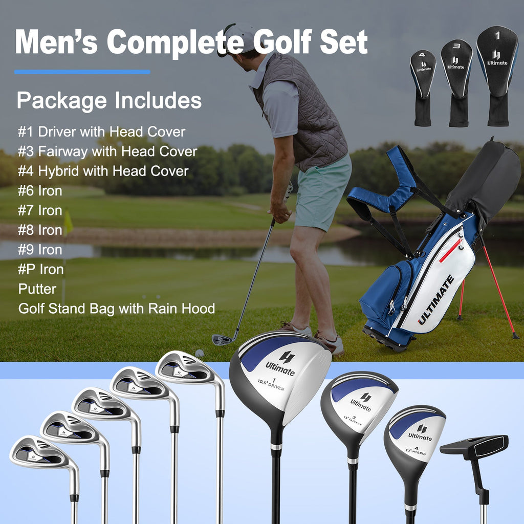 Men's 10-Piece Complete Golf Club Set