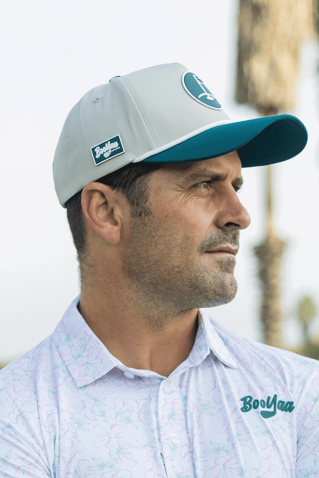 BooYaa Greenside Rope Golf Hat – Stone & Forest Green