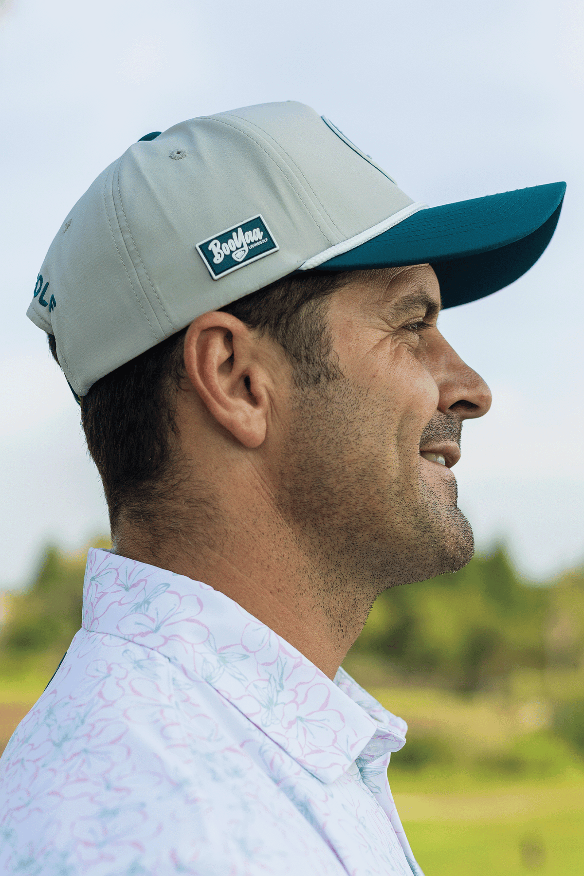 BooYaa Greenside Rope Golf Hat – Stone & Forest Green