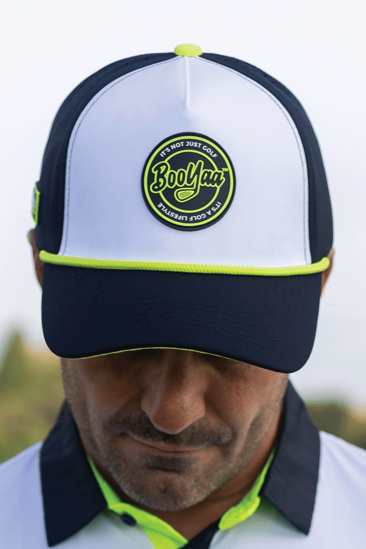 BooYaa Racer Rope Golf Hat – Black Two-Tone