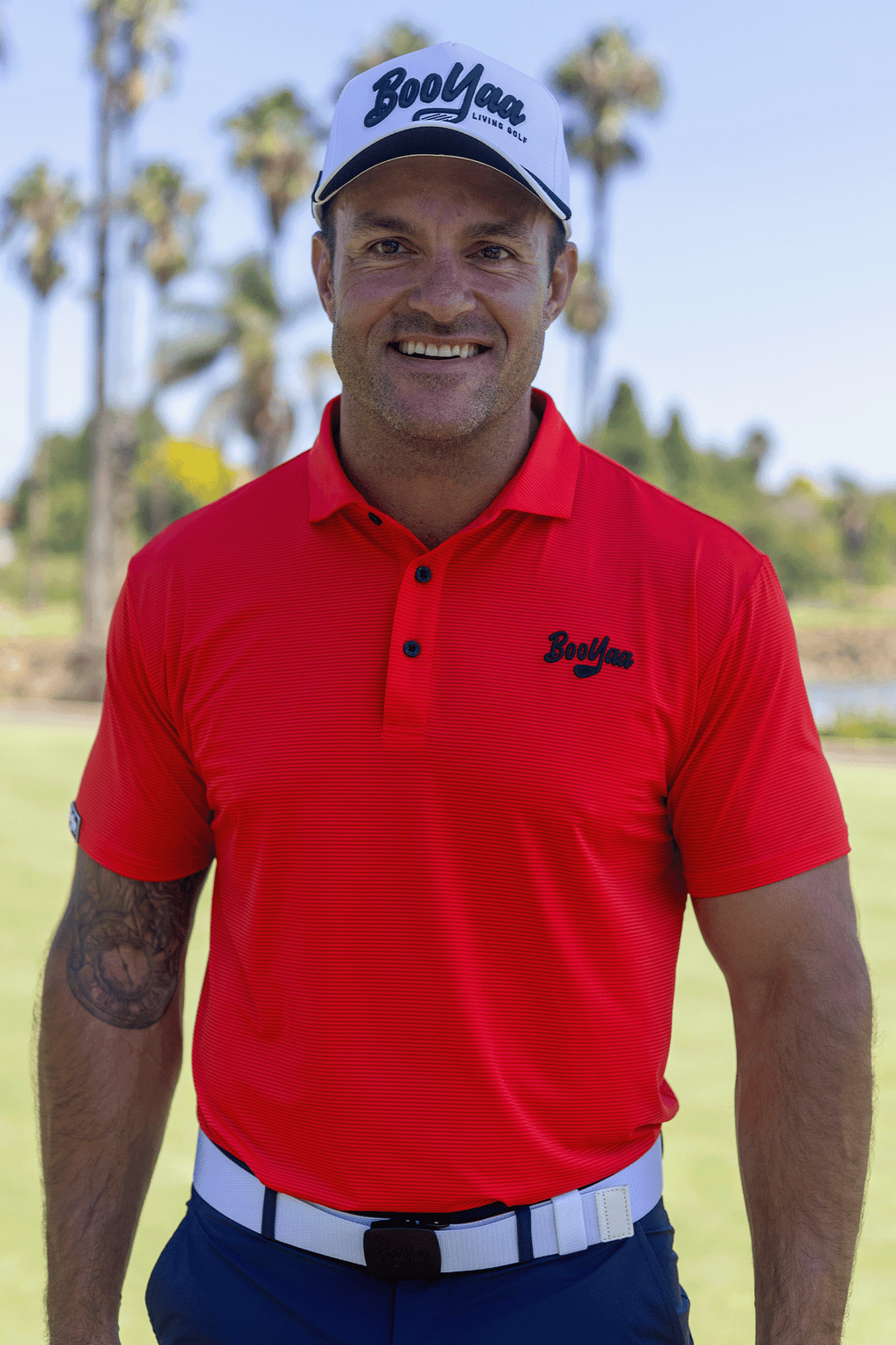 BooYaa Vintage Golf Polo – Tiger Red