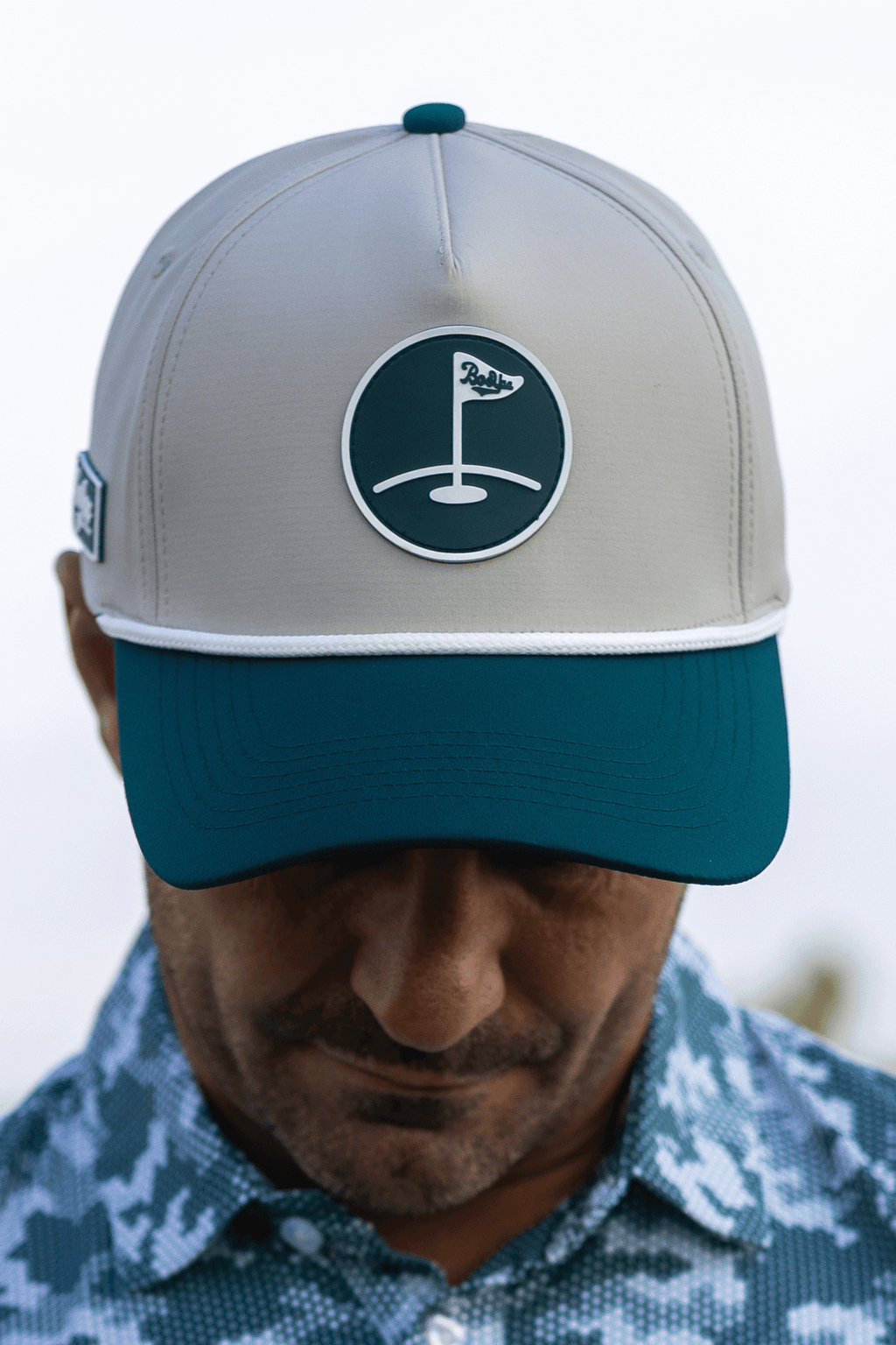 BooYaa Greenside Rope Golf Hat – Stone & Forest Green
