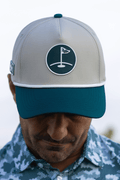 BooYaa Greenside Rope Golf Hat – Stone & Forest Green