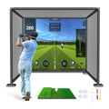 Golf Simulator Cage with Impact Screen – Metal Frame
