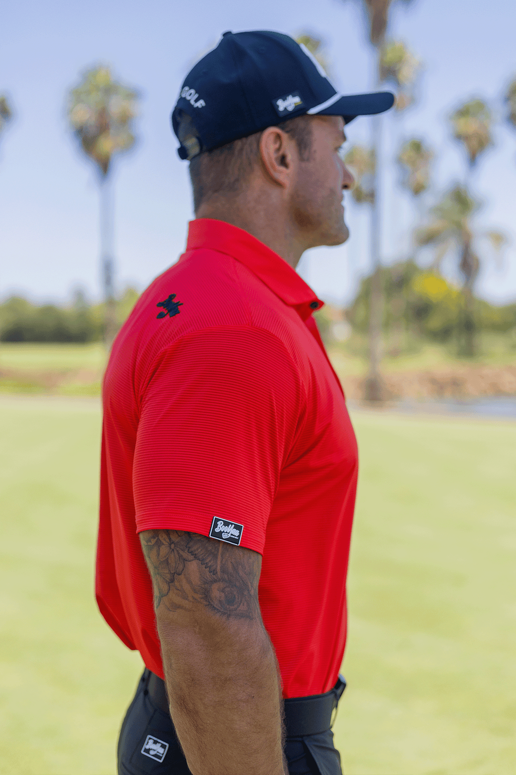 BooYaa Vintage Golf Polo – Tiger Red