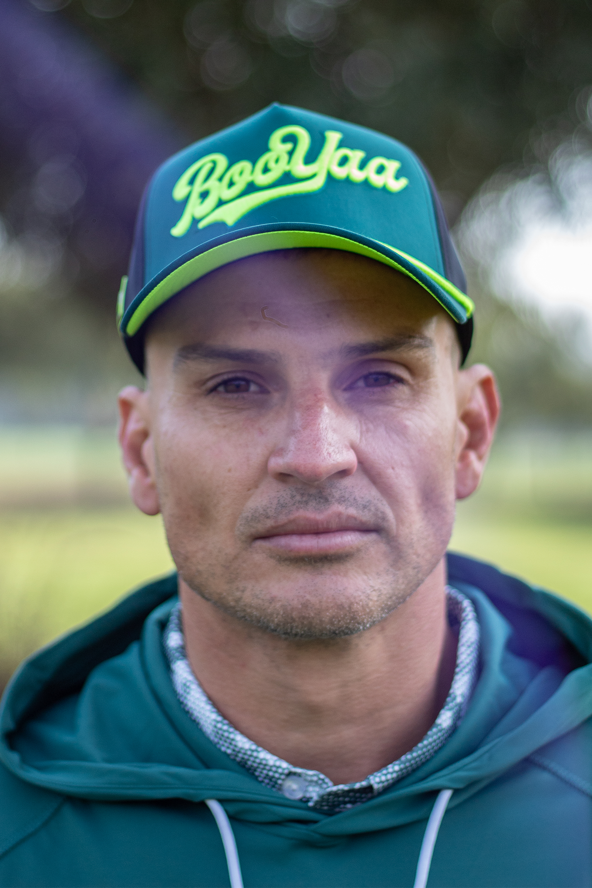 BooYaa Blitz Golf Hat – Forest Green & Neon Lime