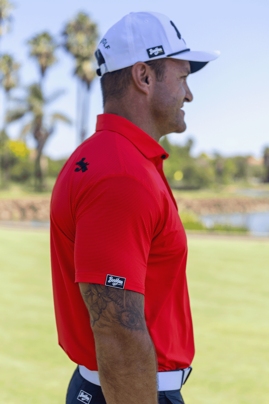 BooYaa Vintage Golf Polo – Tiger Red