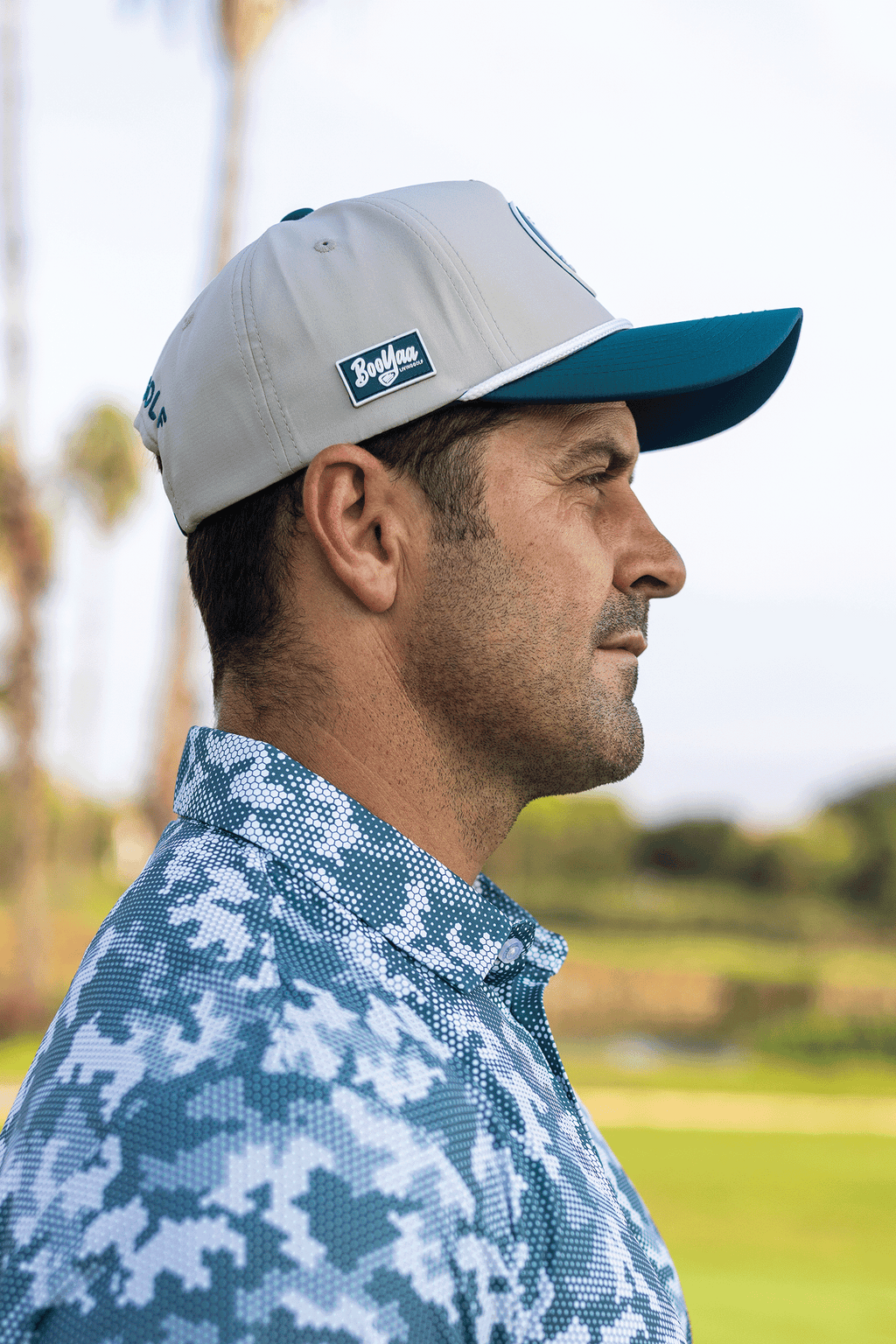 BooYaa Greenside Rope Golf Hat – Stone & Forest Green