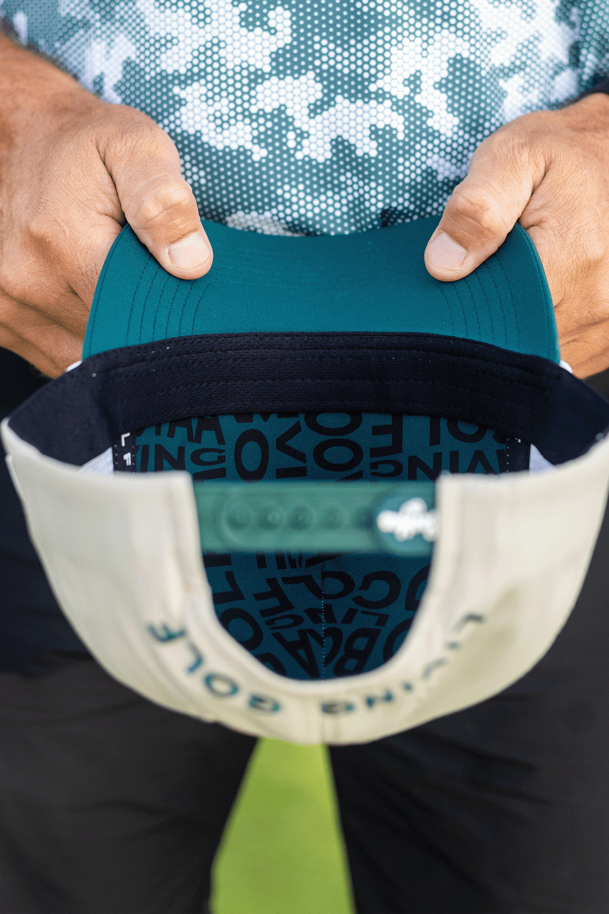 BooYaa Greenside Rope Golf Hat – Stone & Forest Green