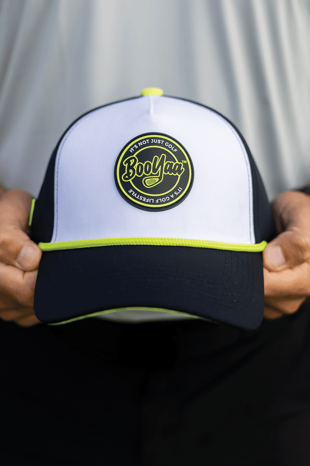BooYaa Racer Rope Golf Hat – Black Two-Tone