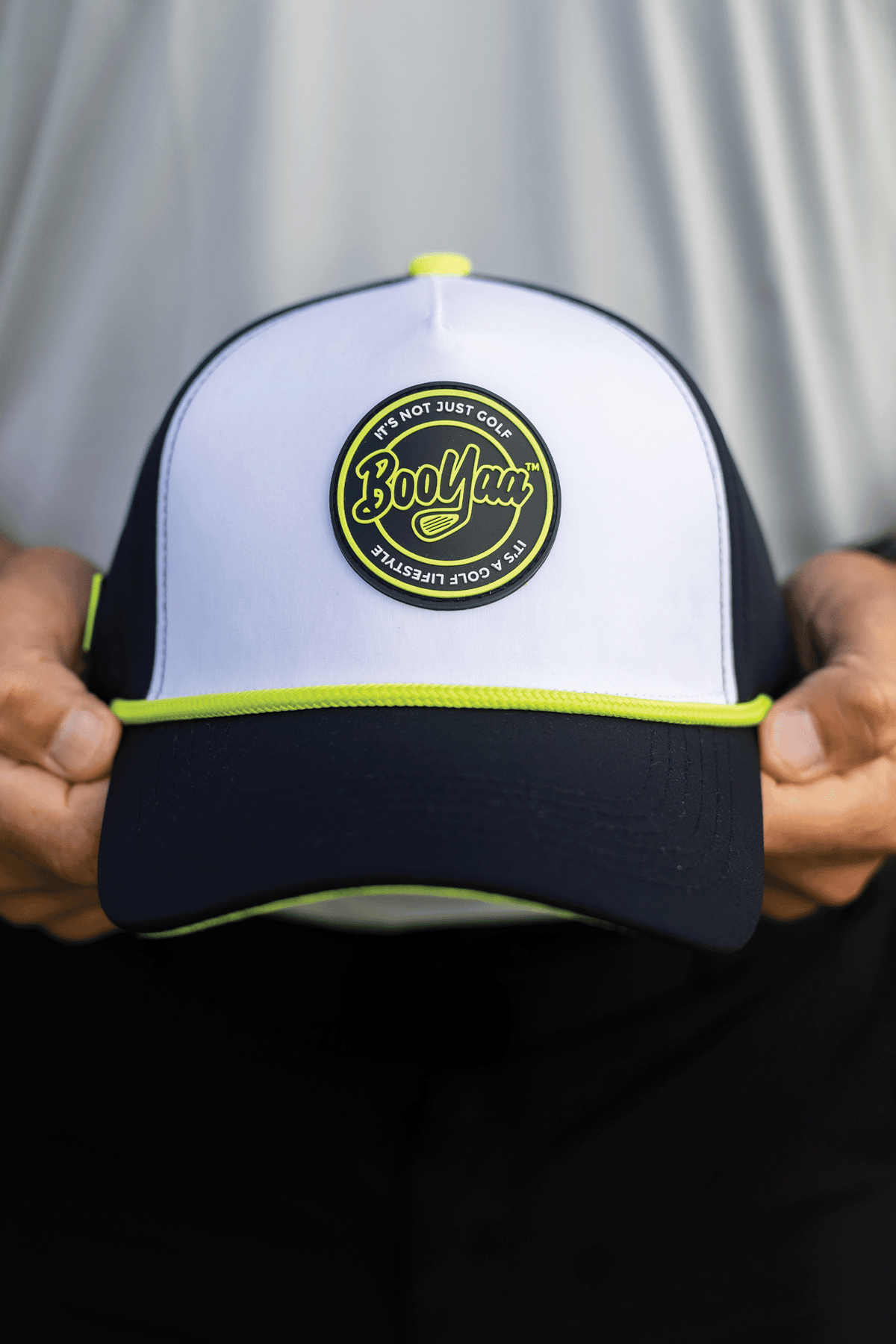 BooYaa Racer Rope Golf Hat – Black Two-Tone