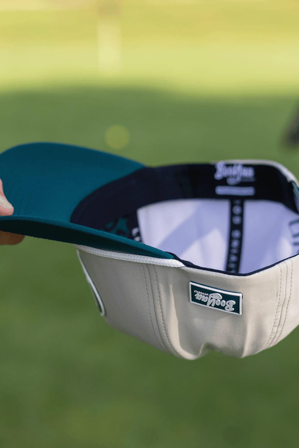 BooYaa Greenside Rope Golf Hat – Stone & Forest Green