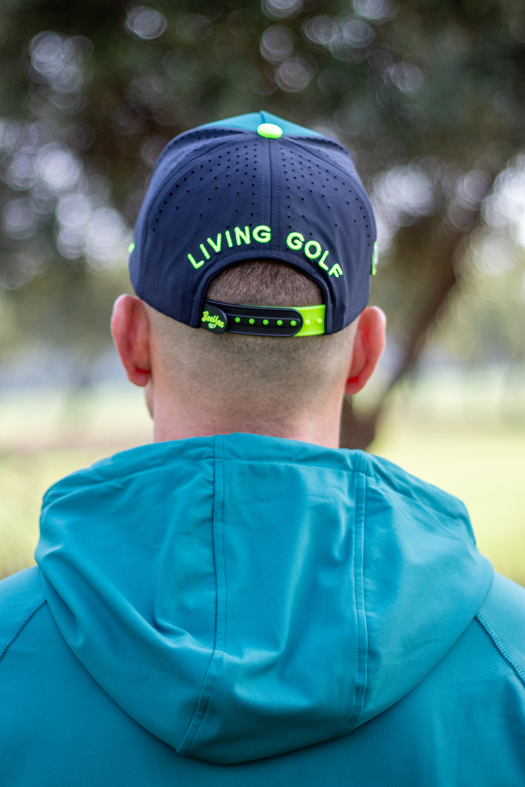 BooYaa Blitz Golf Hat – Forest Green & Neon Lime