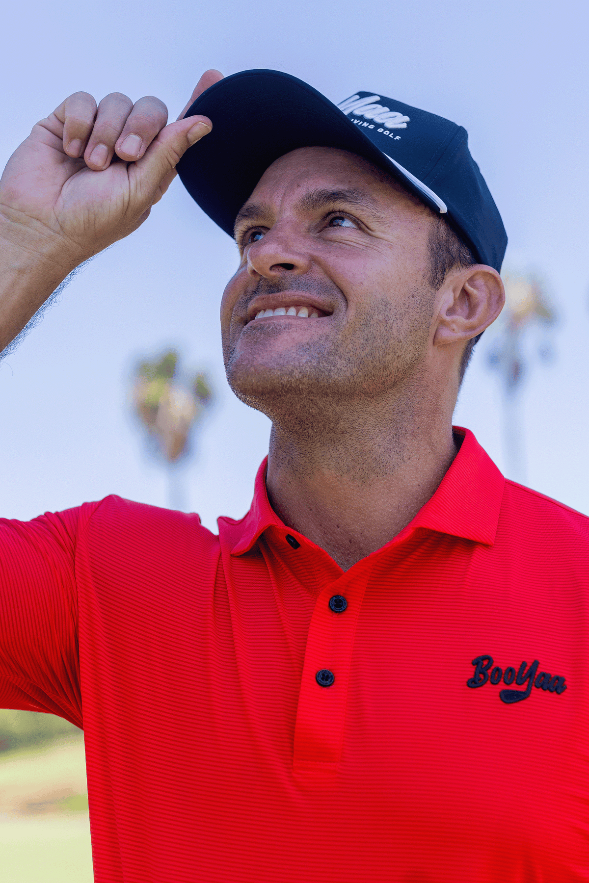 BooYaa Vintage Golf Polo – Tiger Red