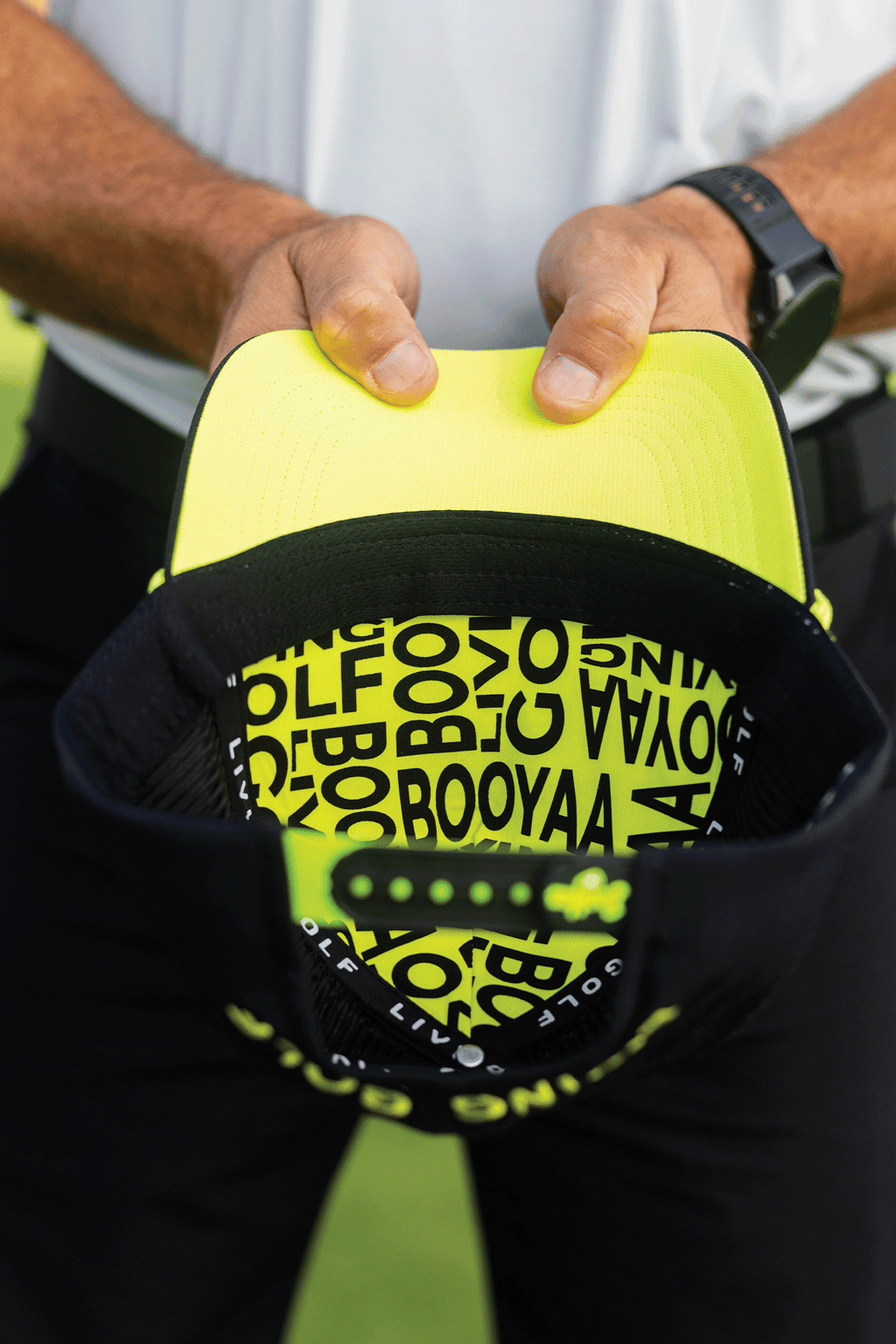 BooYaa Racer Rope Golf Hat – Black Two-Tone