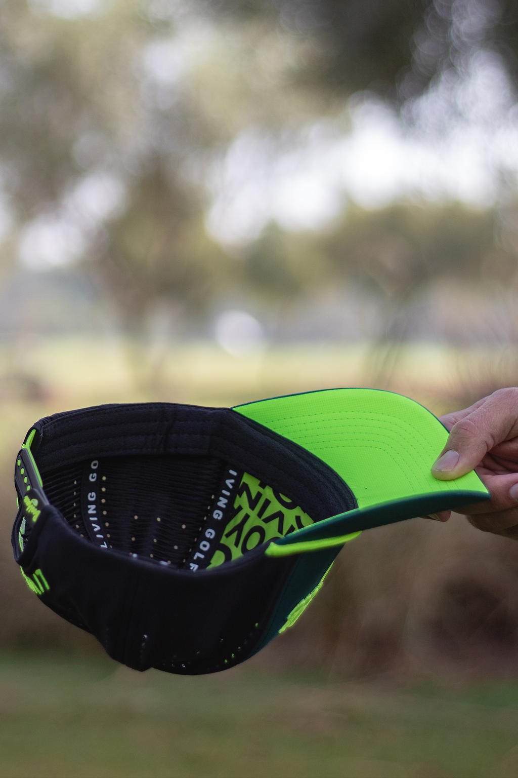 BooYaa Blitz Golf Hat – Forest Green & Neon Lime