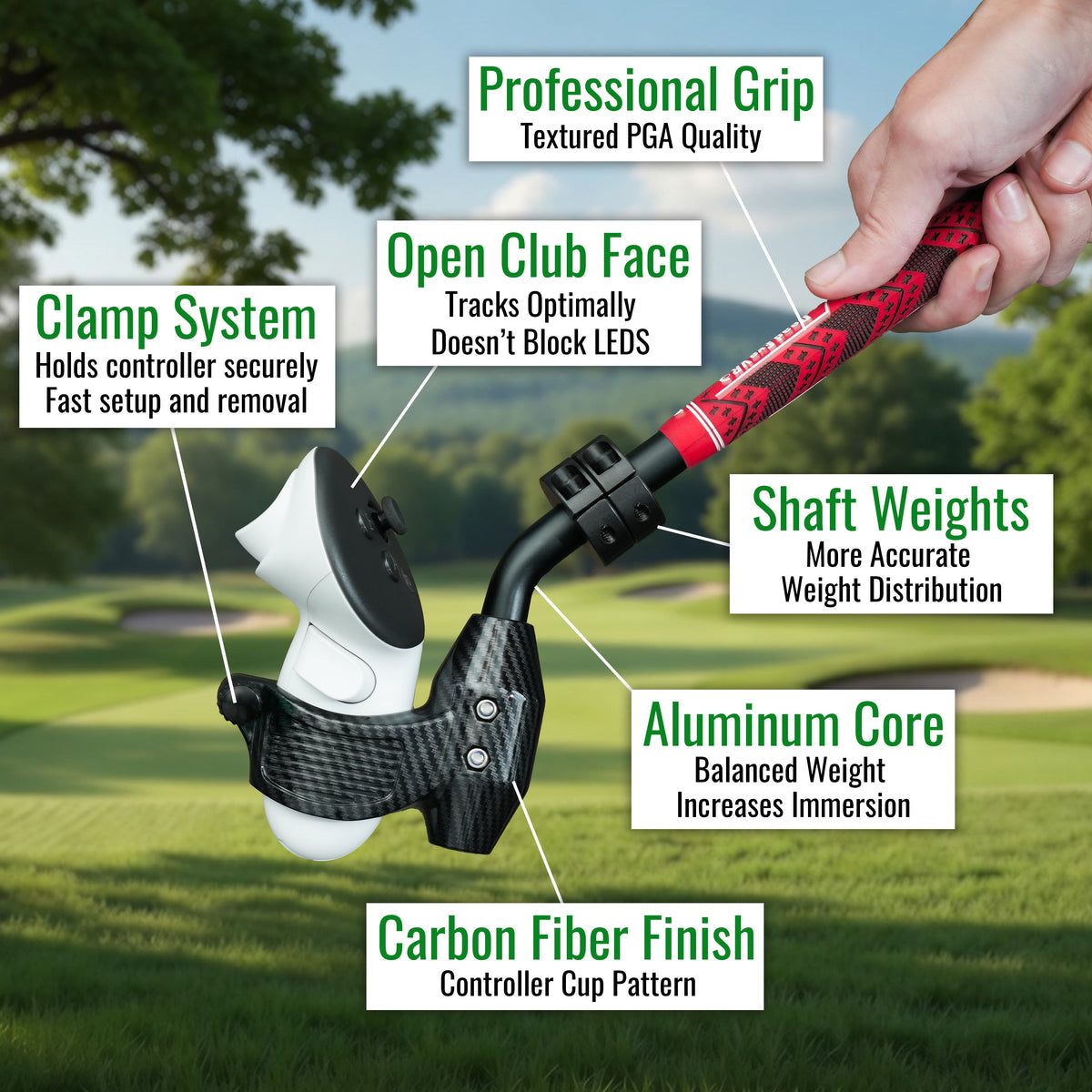 DriVR Ace VR Golf Club for Meta Quest 3