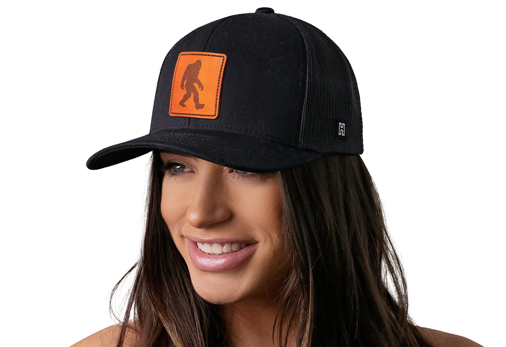 Bigfoot Leather Trucker Hat
