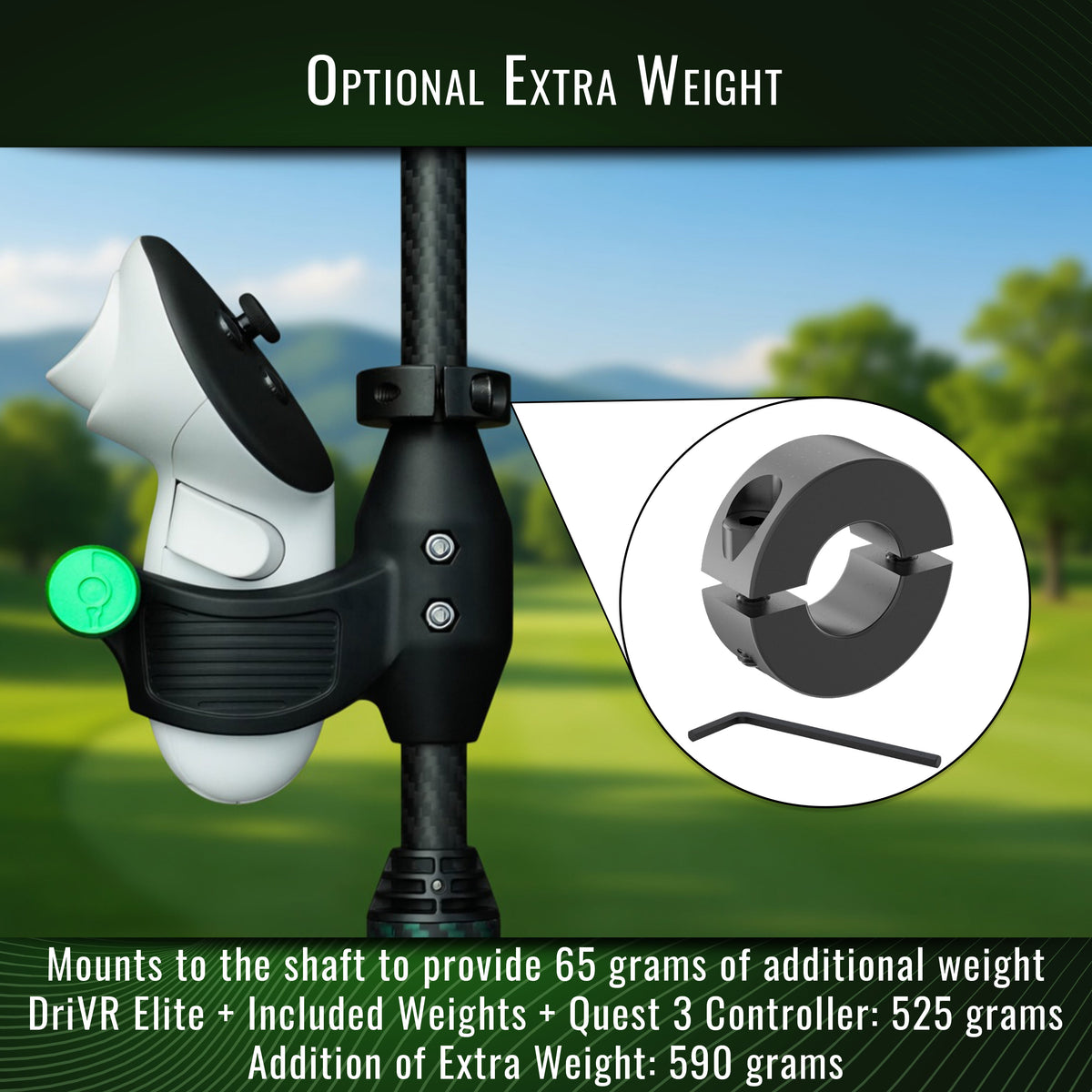 DriVR Elite Mini VR Golf Club for Meta Quest