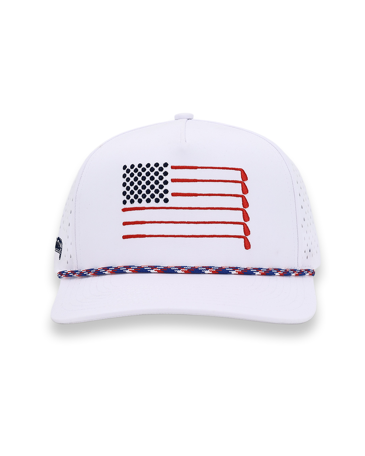 2putt American Flag Rope Golf Hat - White