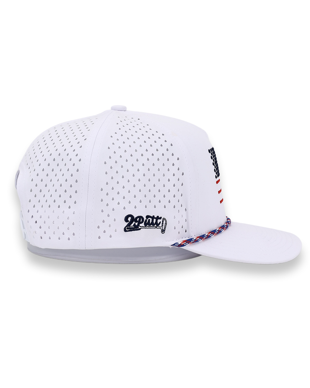 2putt American Flag Rope Golf Hat - White