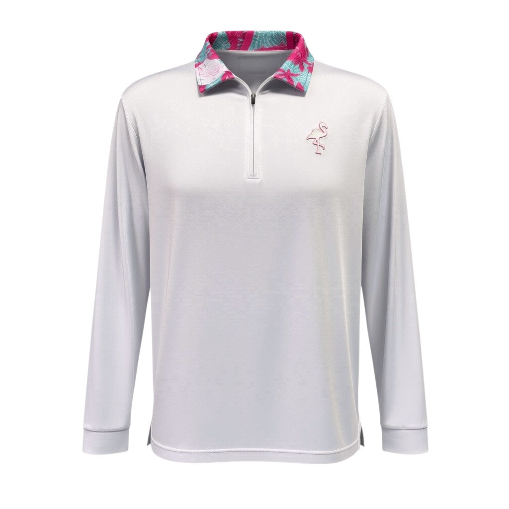 Elephant Meets Flamingo Performance Quarter-Zip