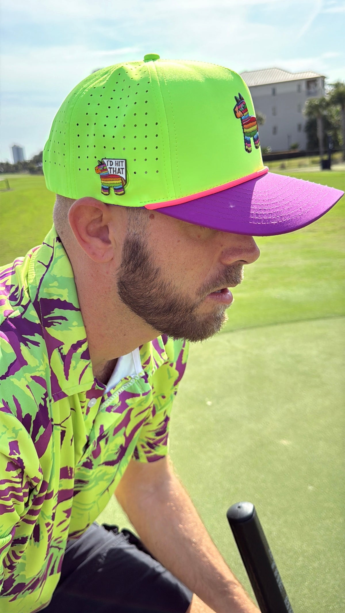 I'd Hit That Piñata Golf Hat with Magnetic Ball Marker