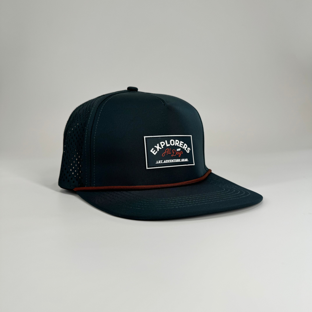 Little Rad Things Waterproof Explorer Snapback Hat - Juniper Green