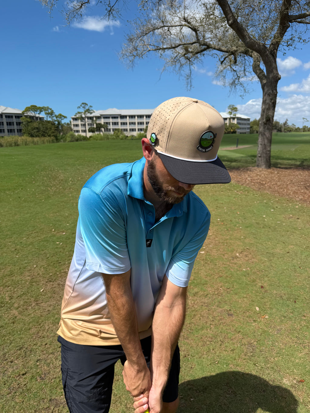 Hunting Birdies Golf Hat with Magnetic Ball Marker