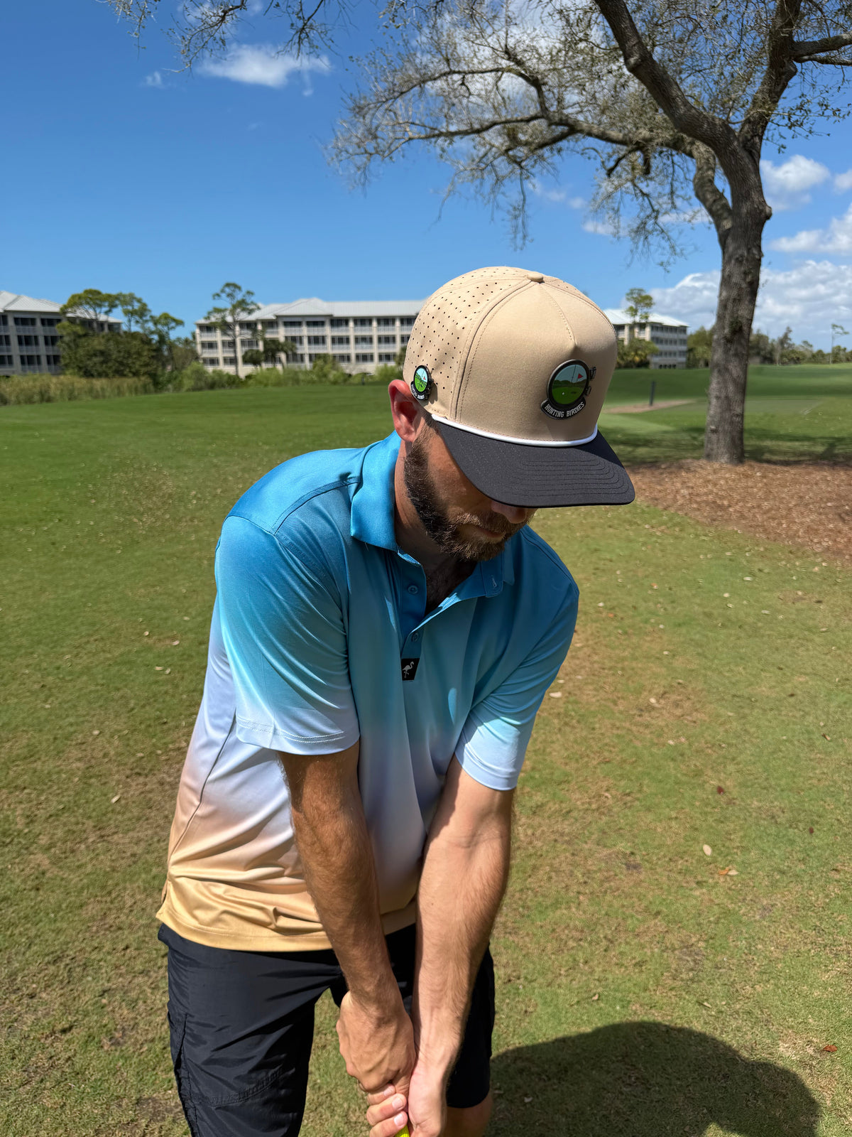 Hunting Birdies Golf Hat with Magnetic Ball Marker