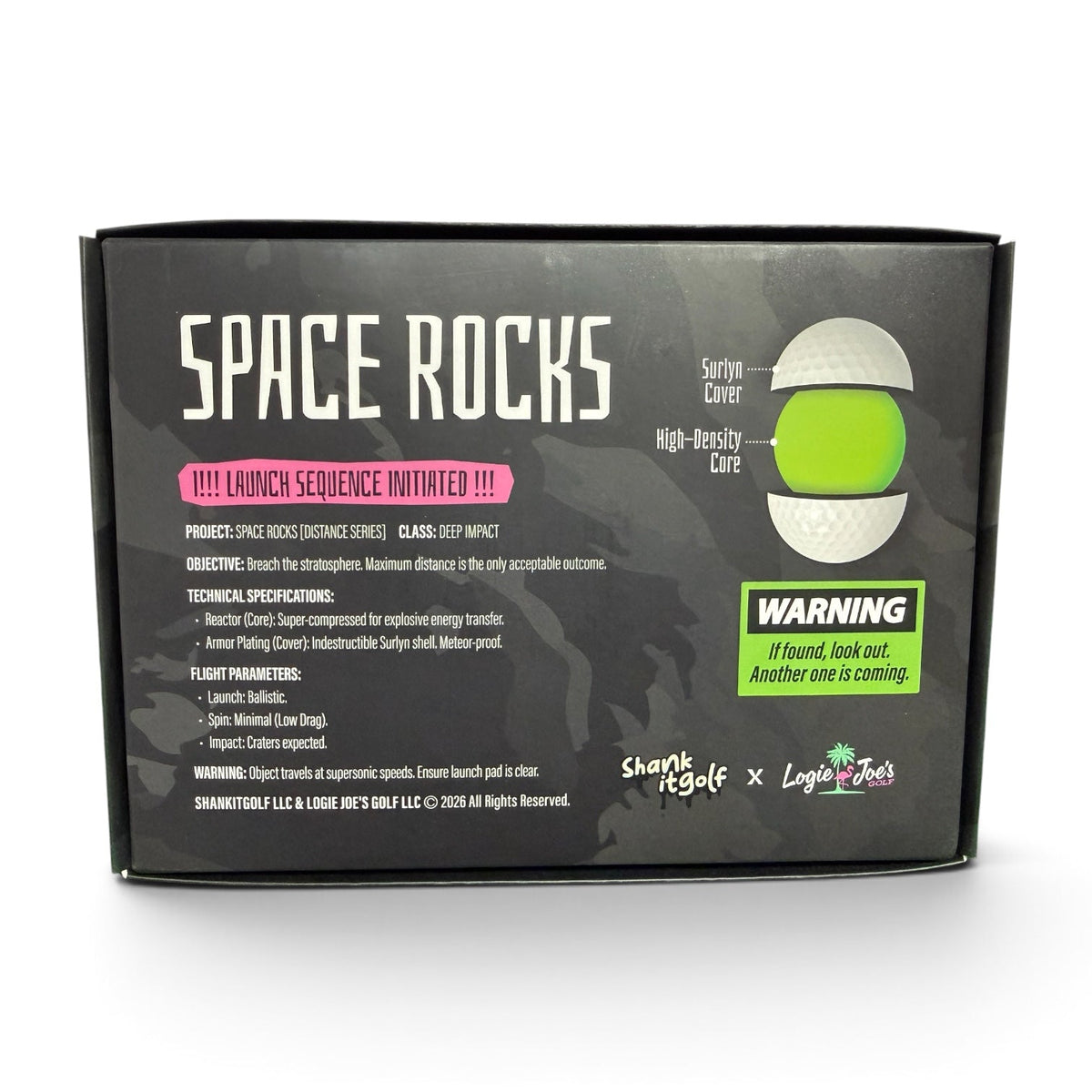Space Rocks Distance Golf Balls - 2-Piece, Dozen