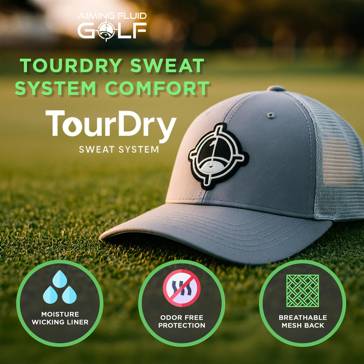 Aiming Fluid TourDry Performance Golf Hat