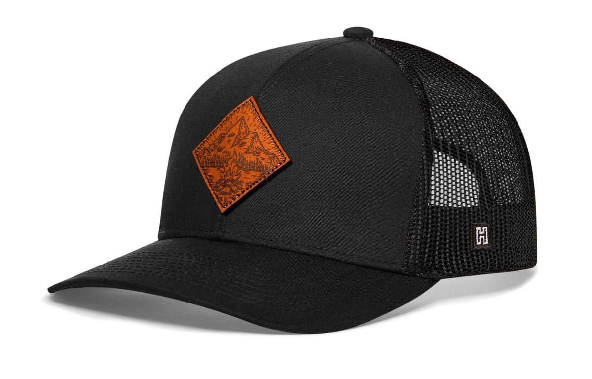 Campfire Leather Trucker Hat