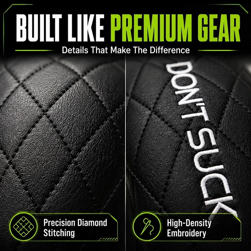 Don't Suck Driver Headcover – Black Quilted