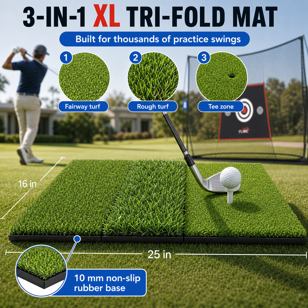 Golf Simulator Cage with Impact Screen – Metal Frame