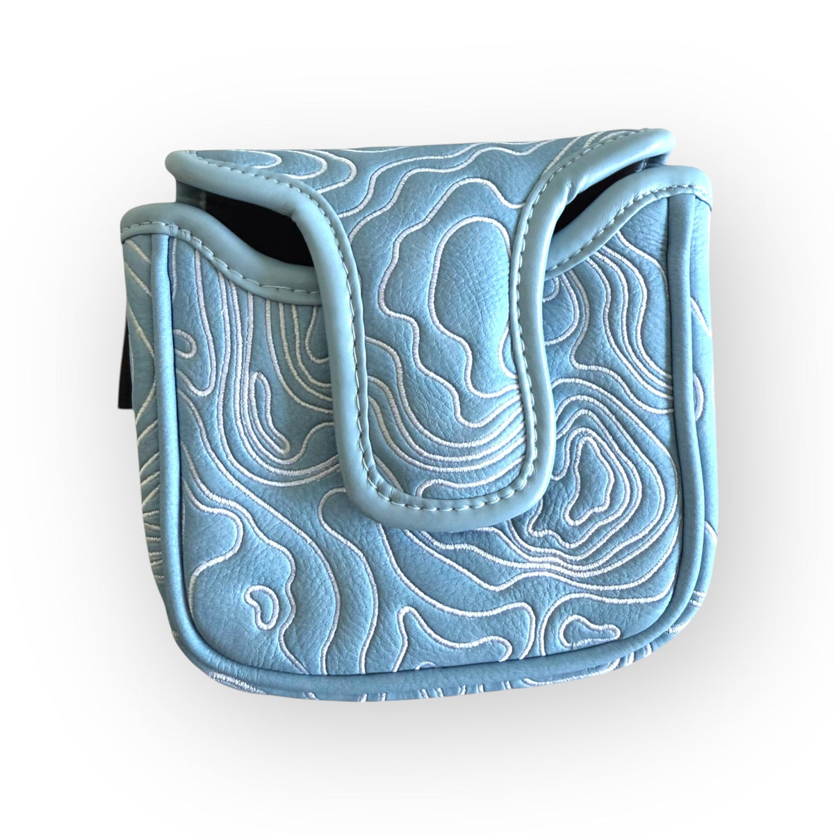 Topographic Headcover – Carolina Blue / White