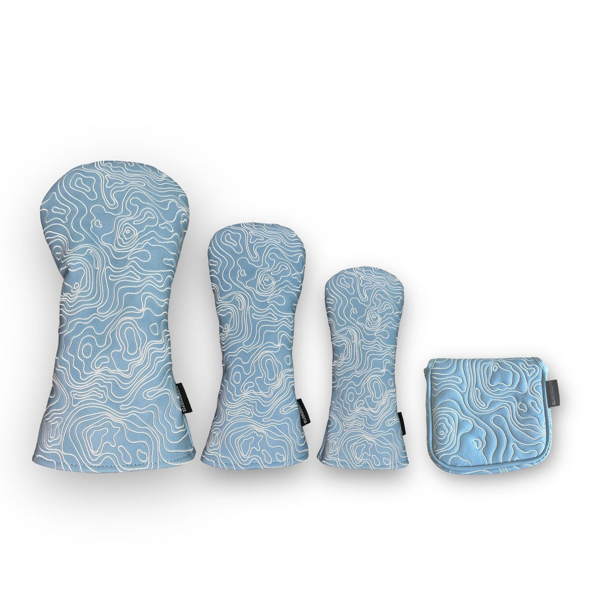 Topographic Headcover – Carolina Blue / White