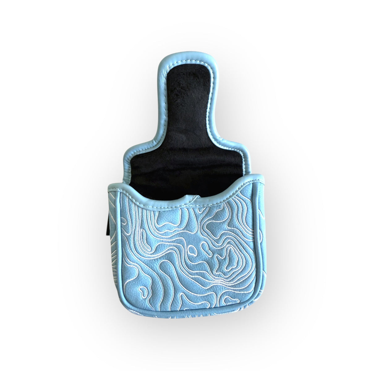 Topographic Headcover – Carolina Blue / White