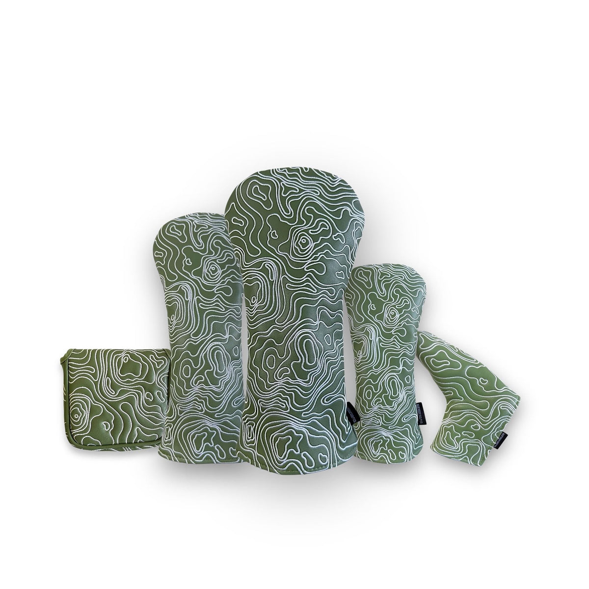 Topographic Headcover – Fairway Green / White