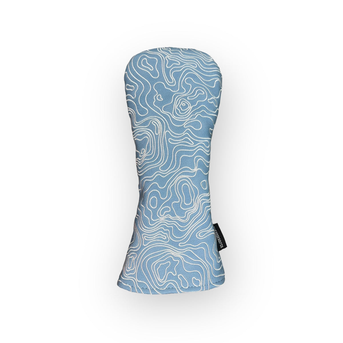Topographic Headcover – Carolina Blue / White