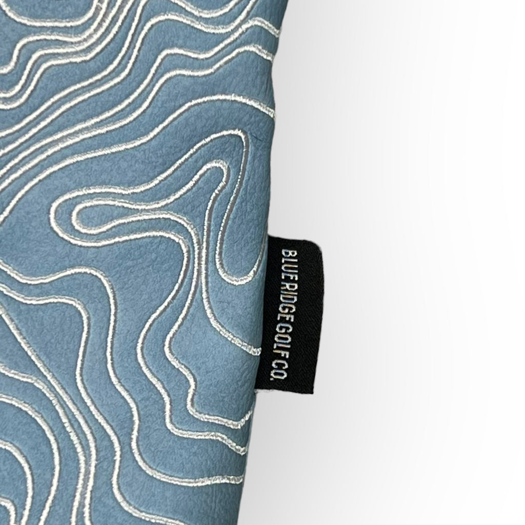 Topographic Headcover – Carolina Blue / White