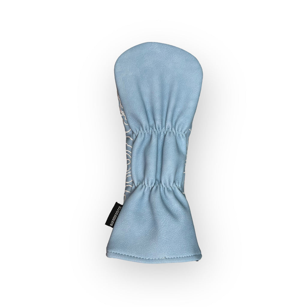Topographic Headcover – Carolina Blue / White