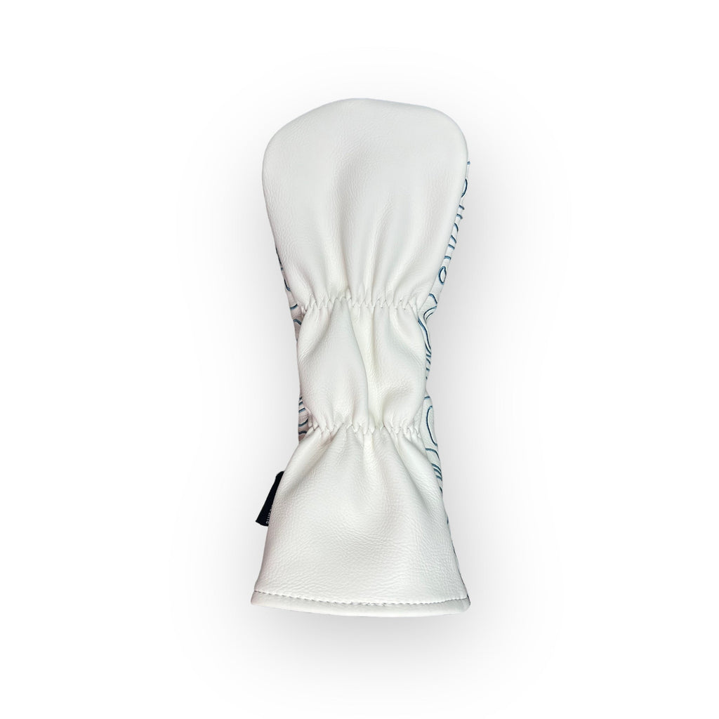Topographic Headcover – White / Carolina Blue