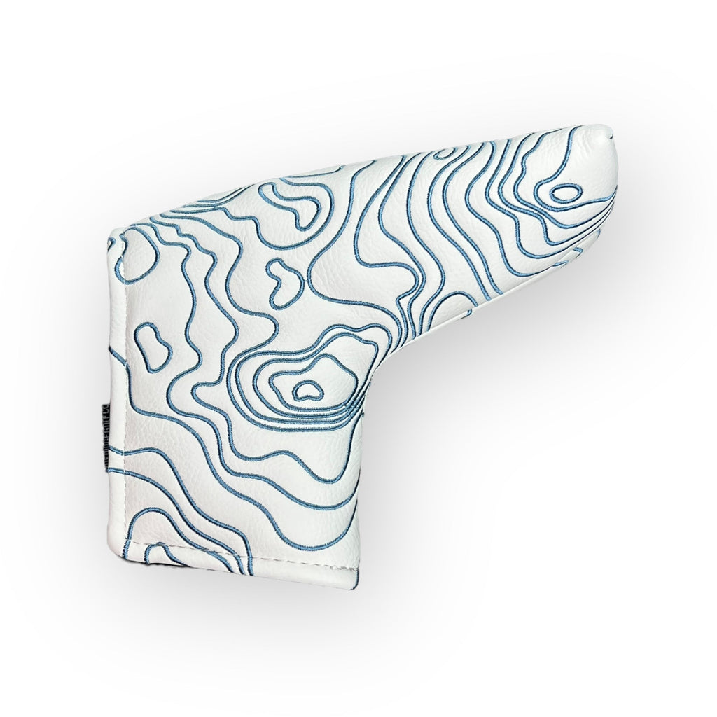 Topographic Headcover – White / Carolina Blue