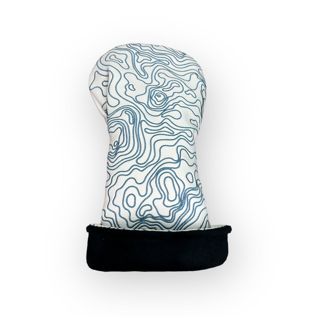 Topographic Headcover – White / Carolina Blue