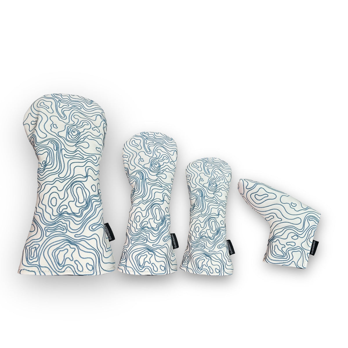 Topographic Headcover – White / Carolina Blue