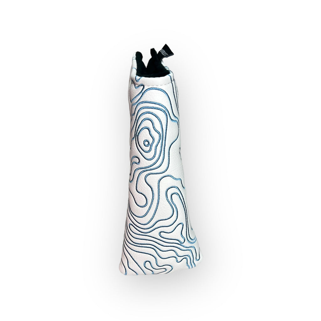 Topographic Headcover – White / Carolina Blue