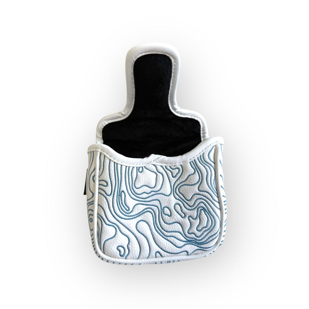 Topographic Headcover – White / Carolina Blue