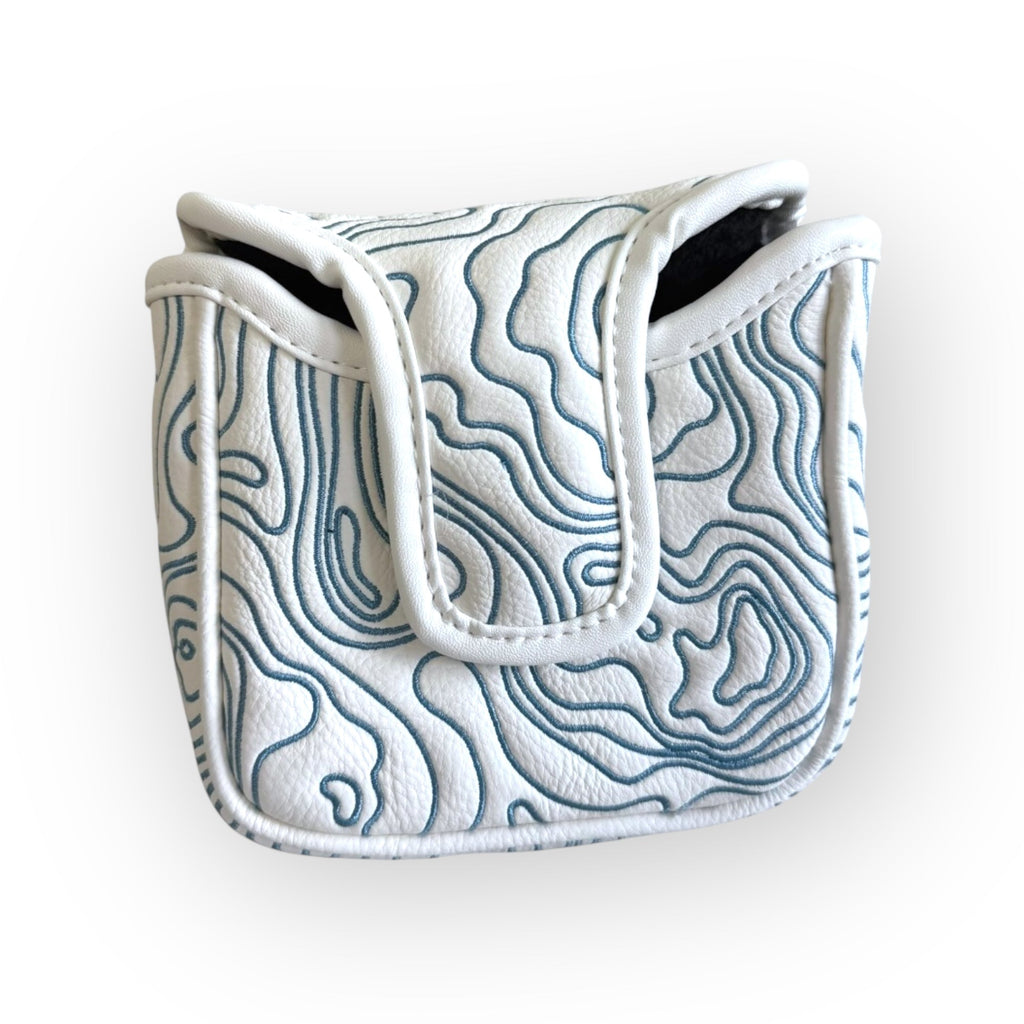 Topographic Headcover – White / Carolina Blue